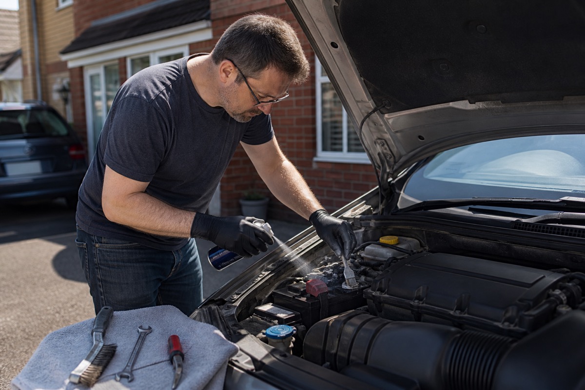Maintaining car battery terminals for reliable starts