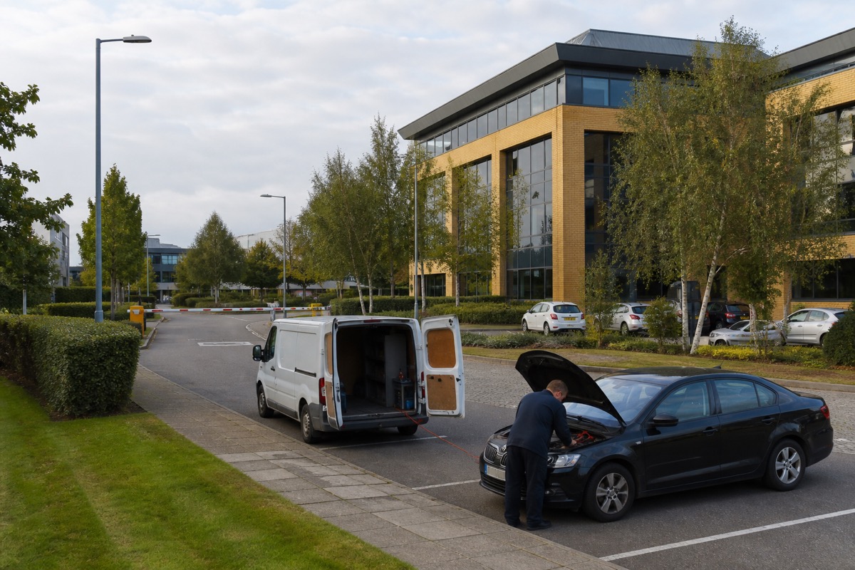 Jump start call-out at a Milton Keynes business park